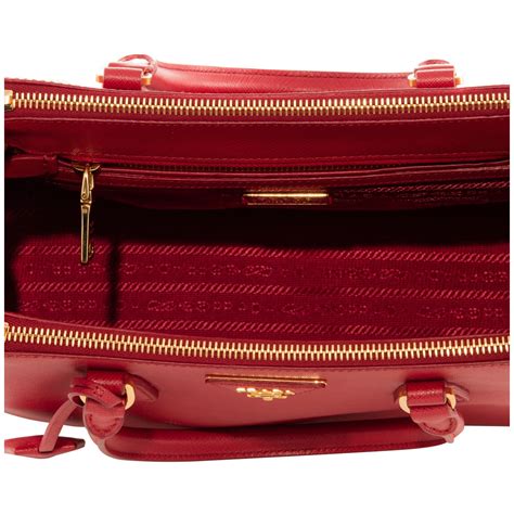 prada galleria saffiano leather satchel red|Prada galleria bag costco.